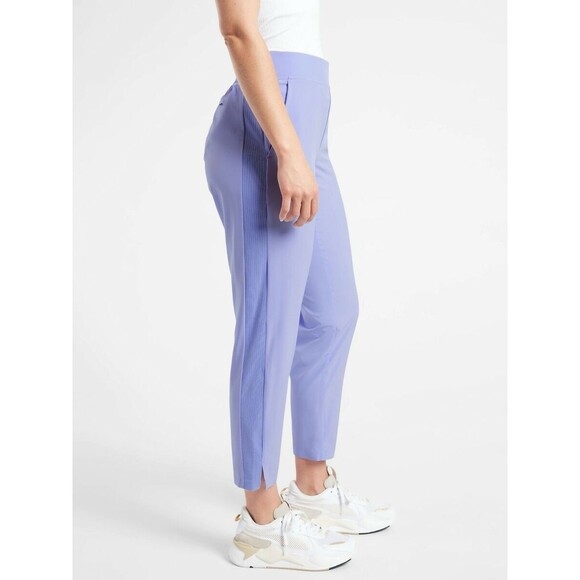 Athleta Size 2 Brooklyn Ankle Pant Periwinkle Purple Athleisure Pull On Travel - Picture 1 of 12